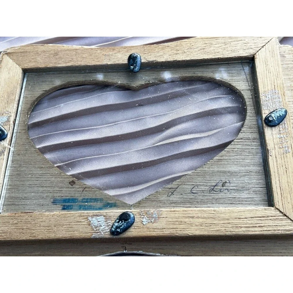 Vintage Hand Painted Ceramic Rose Picture Frame Cottage Shabby Chic